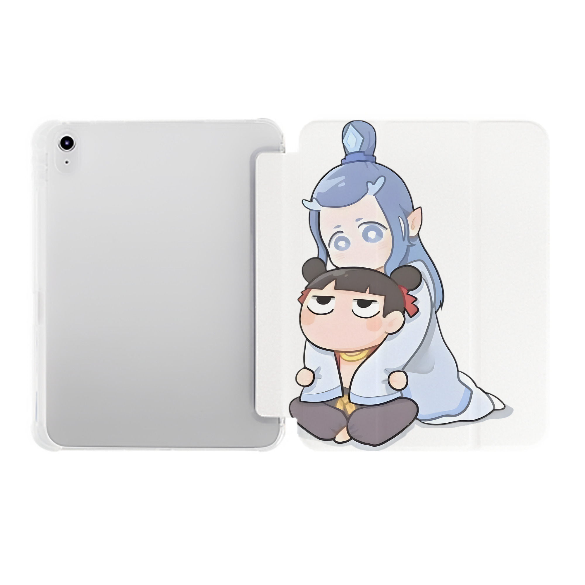（画像用） Ne Zha 2 ナタ 魔童の大暴れ IPad ケース ペン収納付き 三つ折りスタンド PUレザー×シリコン 対応機種9.5/10.5/10.9インチ